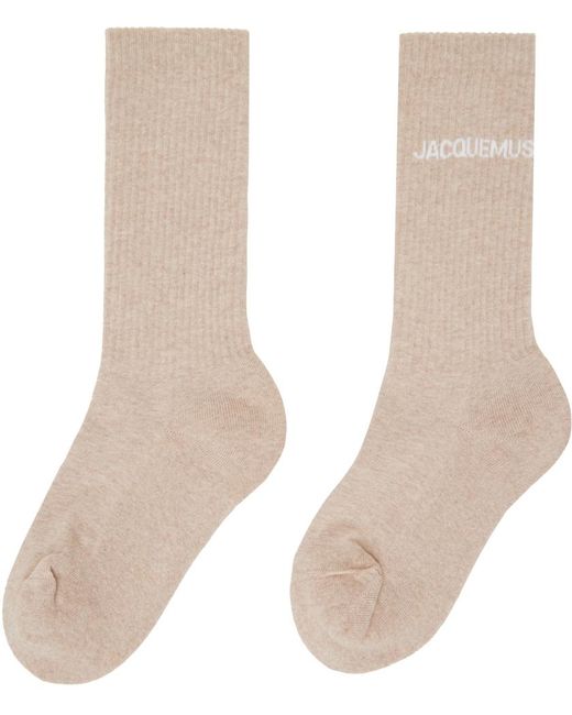 Jacquemus Natural Beige Le Chouchou 'les Chaussettes ' Socks