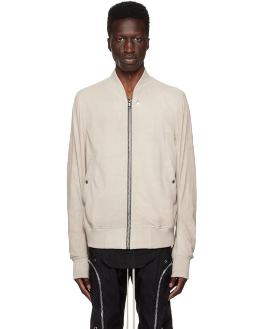 Rick Owens Off-white Classic Flight Leather Jacket in Black for Men ...