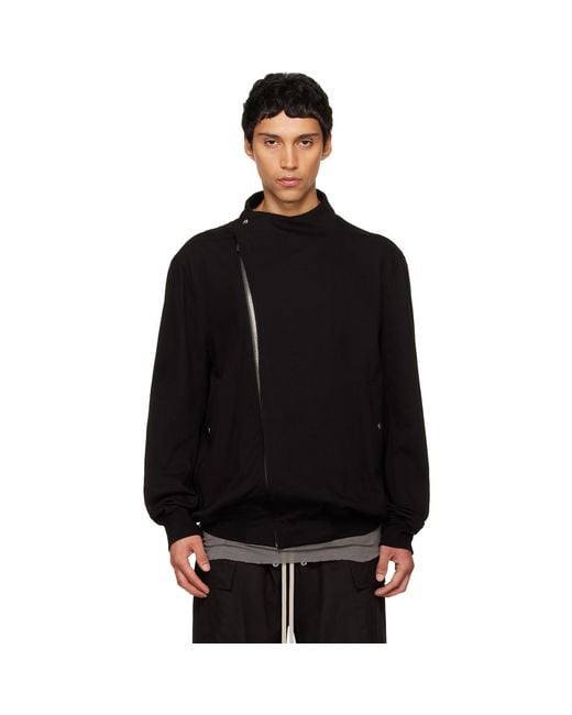 Rick Owens Black Temple Hollywood Flight Jacket for men
