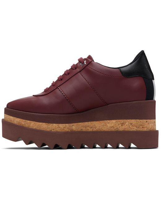 Stella McCartney Red Burgundy Sneak-Elyse Platform Sneakers