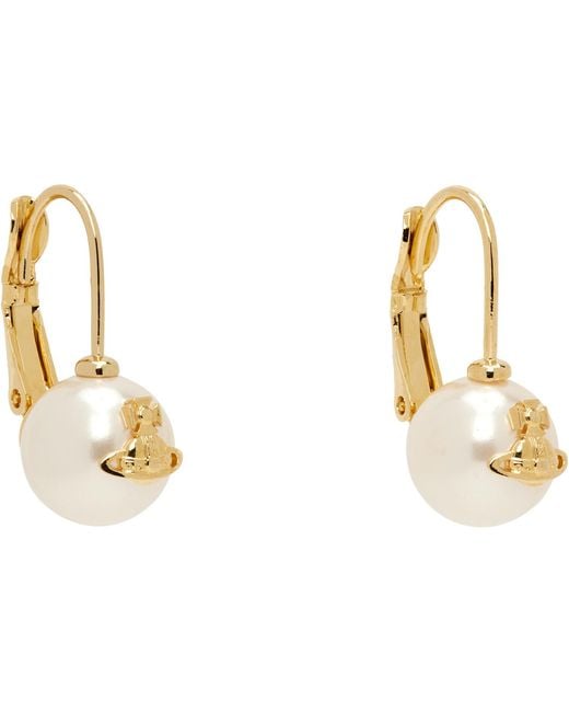 Vivienne Westwood Black Gia Drop Earrings