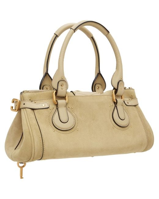 Chloé Metallic Paddington Suede Bag