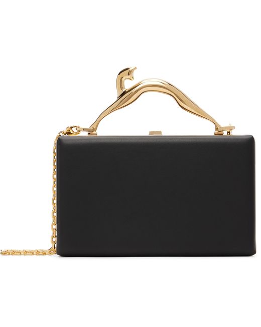 Lanvin Black Fusion Cat Leather Clutch