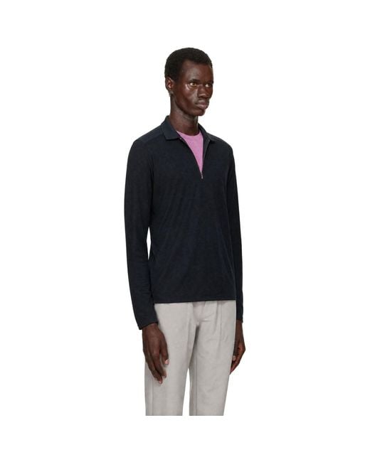 Veilance Black Frame Ls Polo for men
