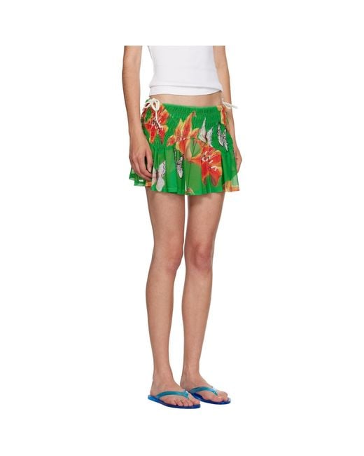 Juliet Johnstone Green Mesh Miniskirt