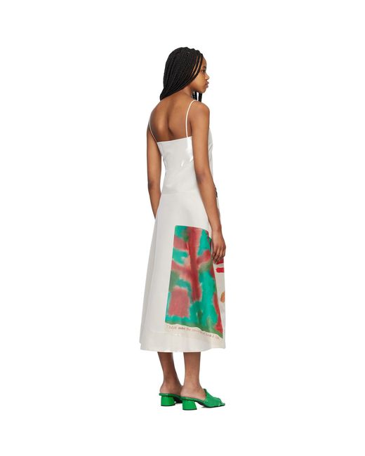 MERYLL ROGGE Black Taupe Beni Bischof Edition Graphic Midi Dress