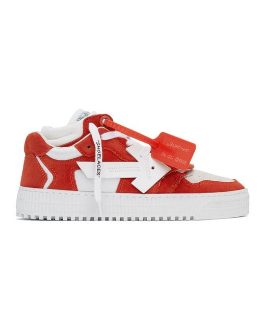 Off-White c/o Virgil Abloh Red And White Off-court 3.0 Sneakers