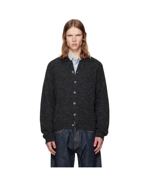 Our Legacy Black Evening Polo Cardigan for men