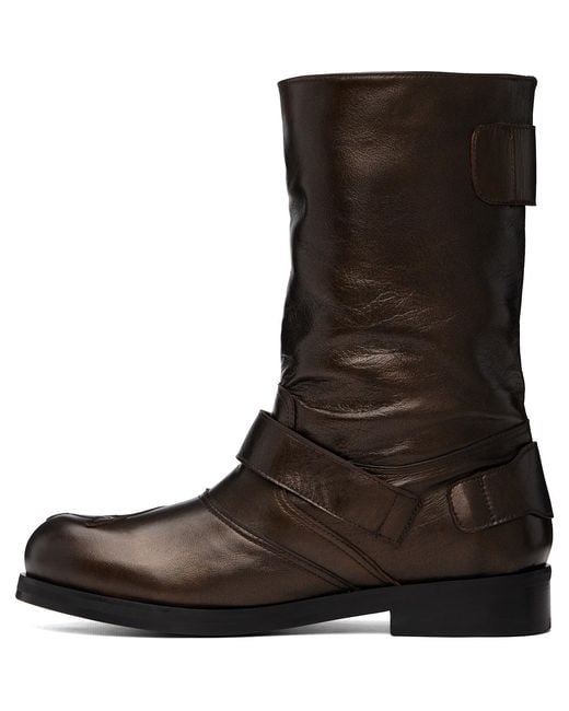 STEFAN COOKE Brown Pegasus Biker Boots for men