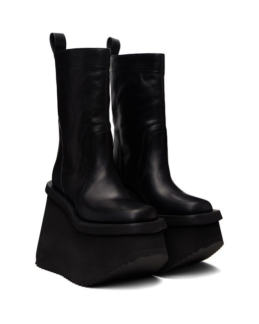 Rick Owens Black Concordians Factory Boots