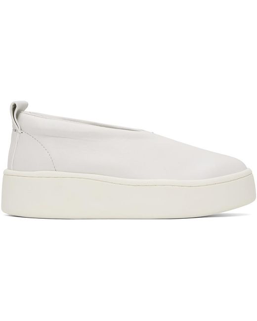 Baskets à enfiler blanches Jil Sander en coloris Black