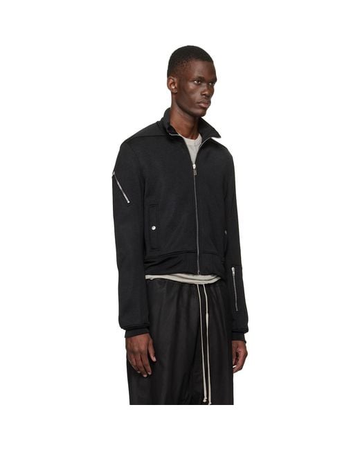 Rick Owens Black Temple Rev Track Jacket for men