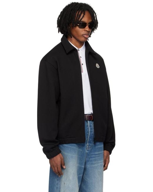 Moncler Black Zip Sweatshirt for men