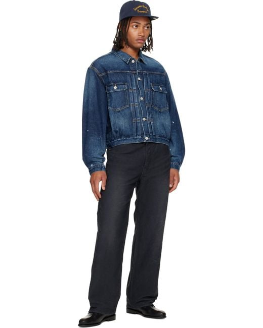 Visvim Fluxus 01 Wide G.Cords Trousers in Blue for Men | Lyst