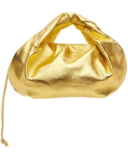Dries Van Noten Yellow Gold Small Metallic Bag
