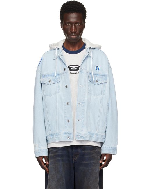Aape By A Bathing Ape Aape Now Lightweight Denim Jacket in Black for Men Lyst UK