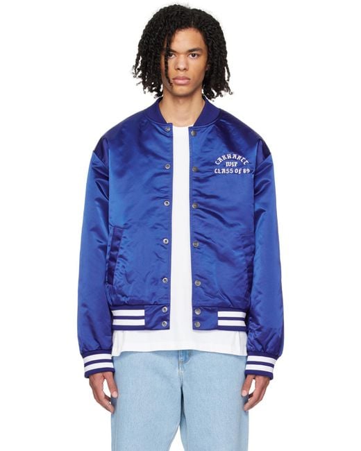 Carhartt Blue 'class Of 89' Bomber Jacket for Men | Lyst Carhartt Blue 'class Of 89' Bomber Jacket for Men | Lyst