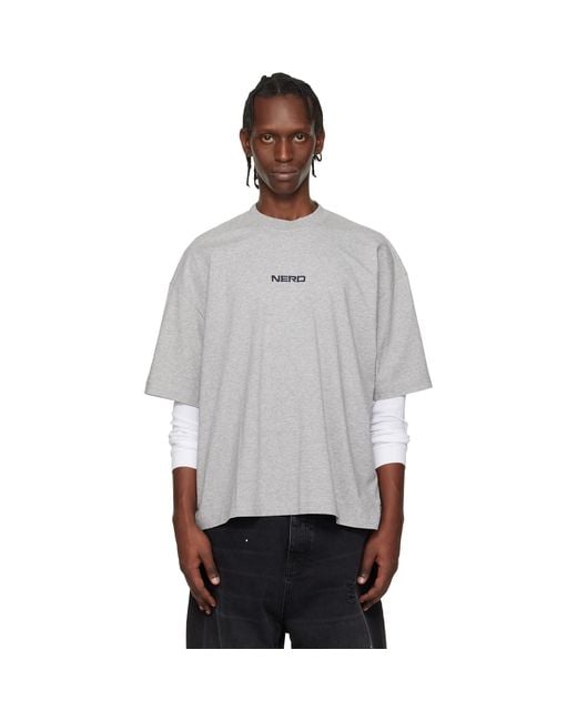 Vetements Gray 'Nerd' T-Shirt for men