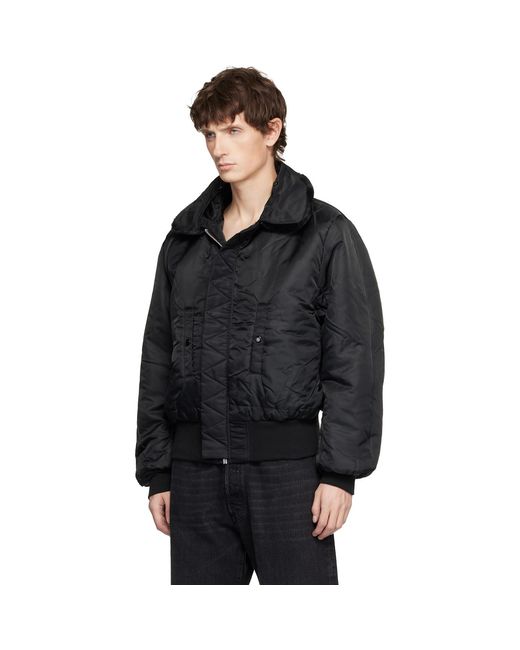 MASTERMIND WORLD Black Alpha Industries Edition B-15 Flight Reversible Bomber Jacket for men