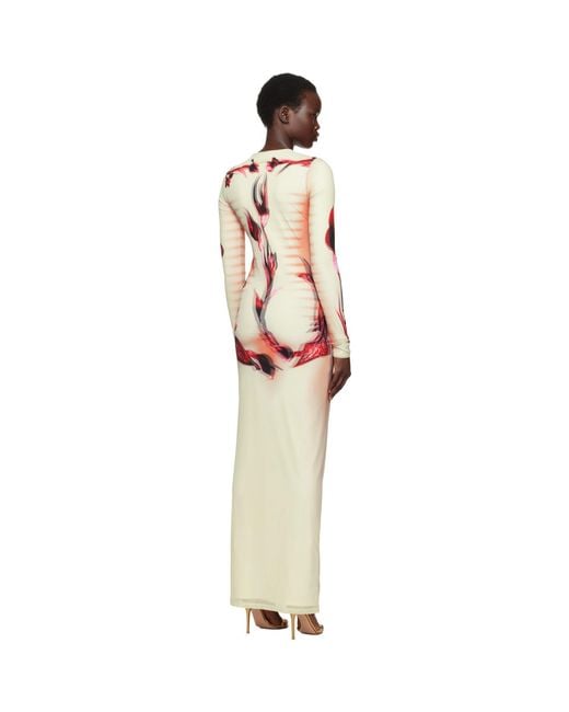 Jean Paul Gaultier Black 'The Flower Body Morphing Marinière' Maxi Dress