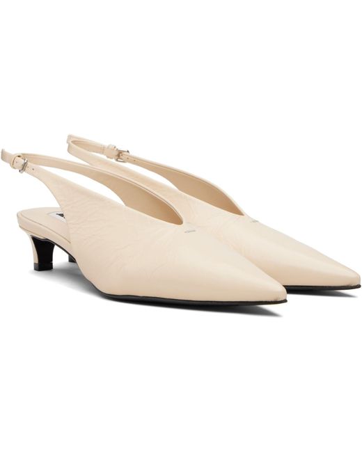 Jil Sander Black Off- Slingback Heels