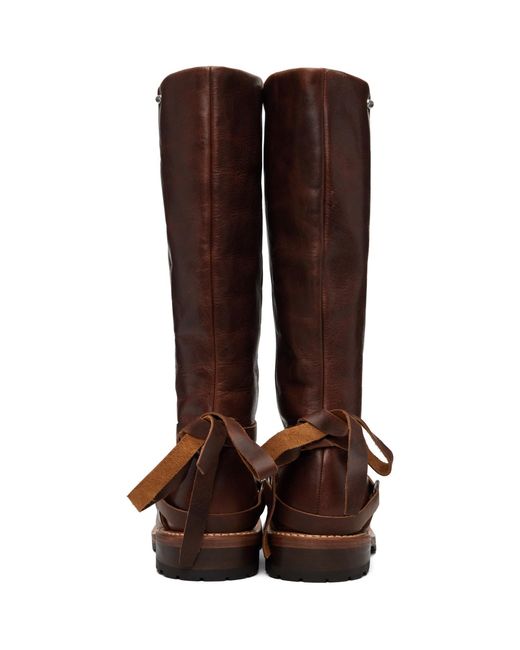 Our Legacy Brown Tan High Engine Tall Boot
