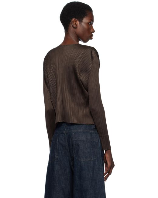 Pleats Please Issey Miyake Black Monthly Colors March Cardigan