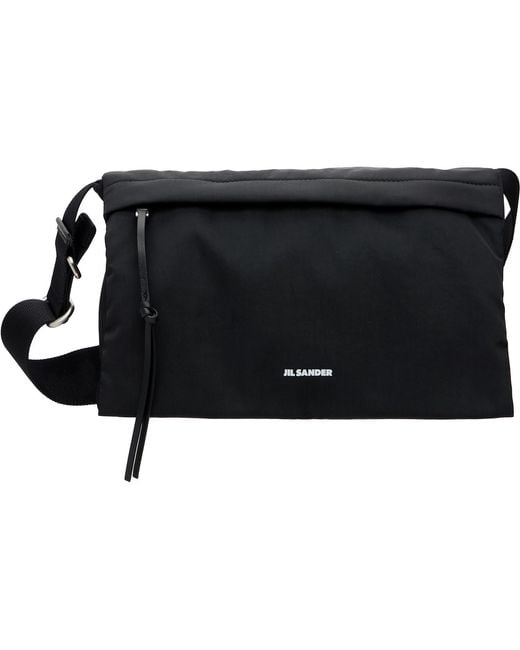 Jil Sander Black Soft Messenger Bag for men