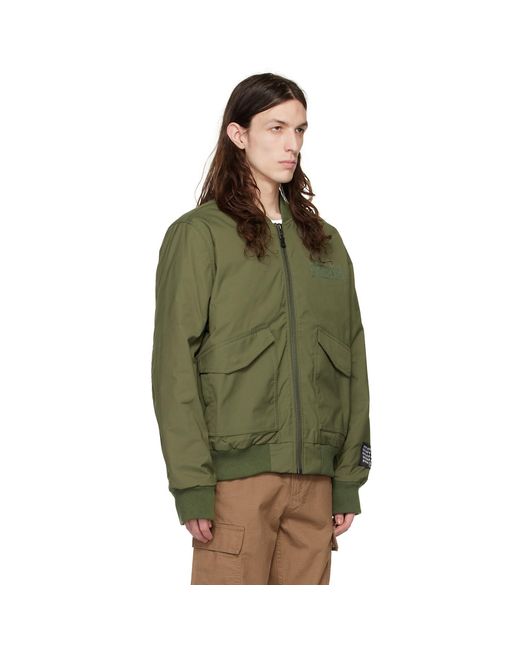 Ksubi Green Ssense Exclusive Royalty Bomber Jacket for men