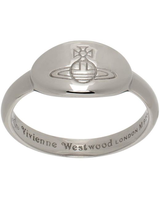 Vivienne Westwood Metallic Silver Tilly Ring