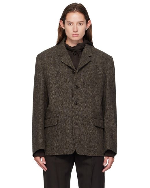 Lemaire Black Boxy Tailored Blazer