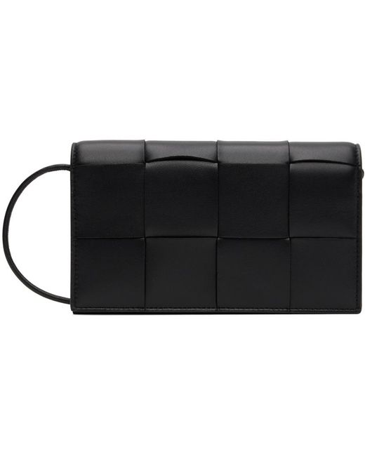 Bottega Veneta Black Wallet On Strap Bag