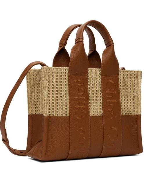 Chloé Brown Woody Small Tote