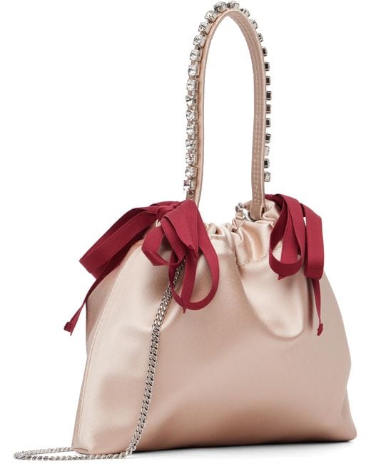Jimmy Choo Pink Drawstring Mini Top Handle Bag
