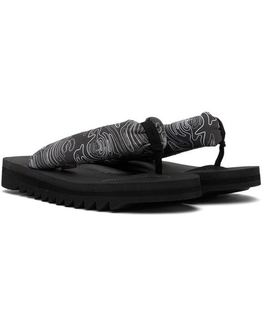 Suicoke Black Gta-2-pt07 Flip Flops for men