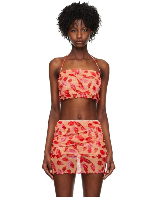 Marco Rambaldi Red Graphic Camisole