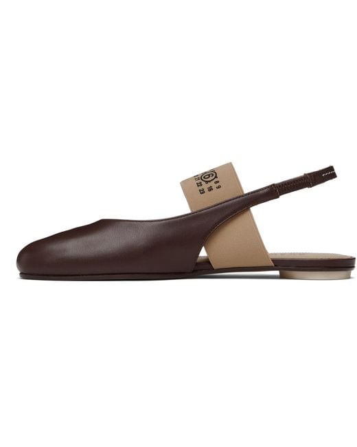 MM6 by Maison Margiela Black Anatomic Numeric Slingback Sandals