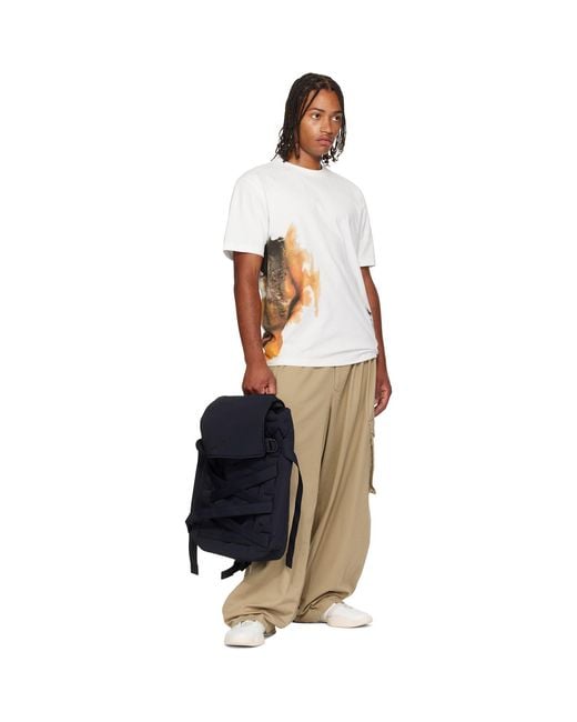 Y-3 Blue Cinch Backpack for men