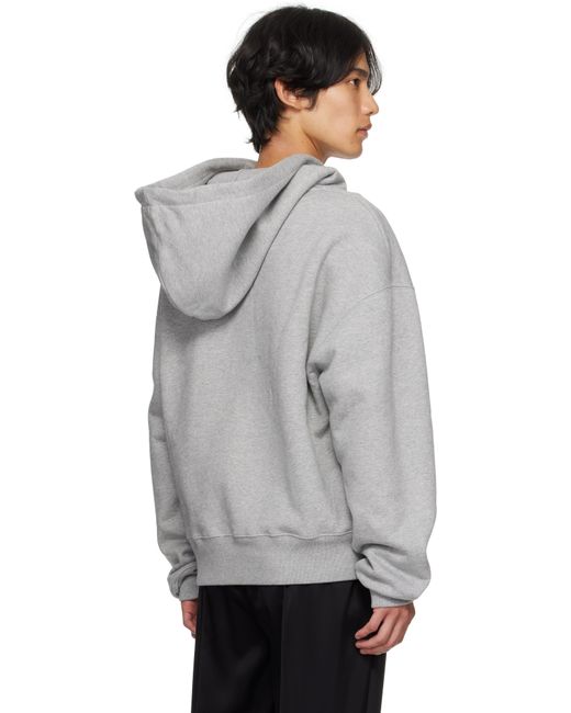 Mugler Gray Logo Hoodie for men