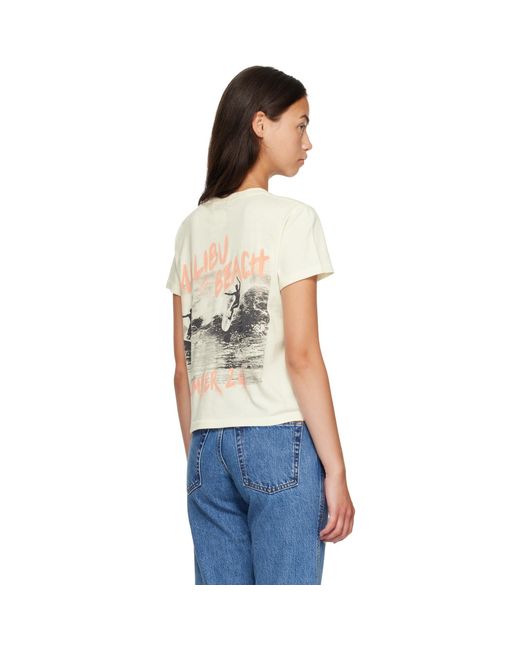 Anine Bing White Off- Shelley Surfer T-Shirt
