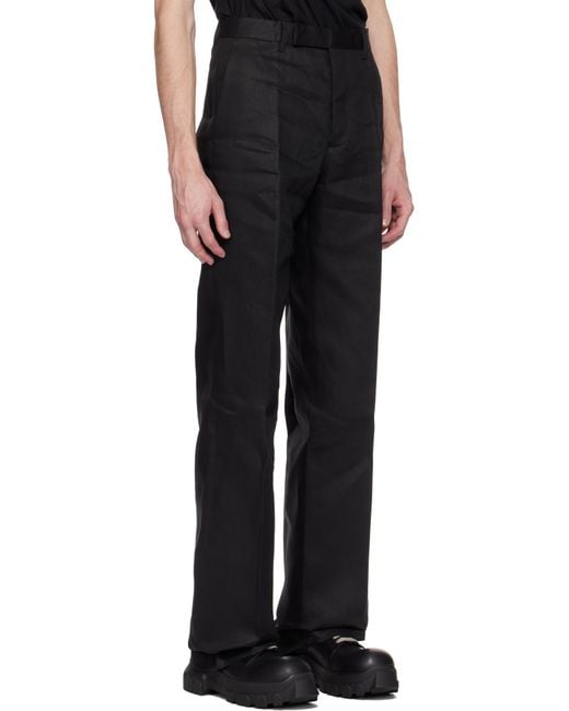 Rick Owens Black Hollywood Tailored Dietrich Trousers for men