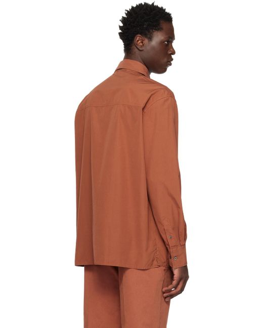 Etudes Studio Orange Études Checkpoint Shirt for men