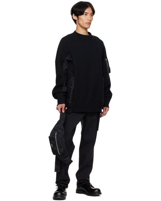 Sacai Black Pocket Belt Bag for men