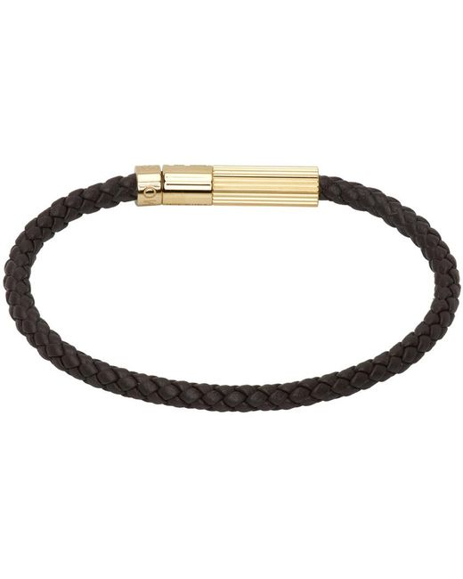 Ferragamo Black Brown Bead Bracelet for men