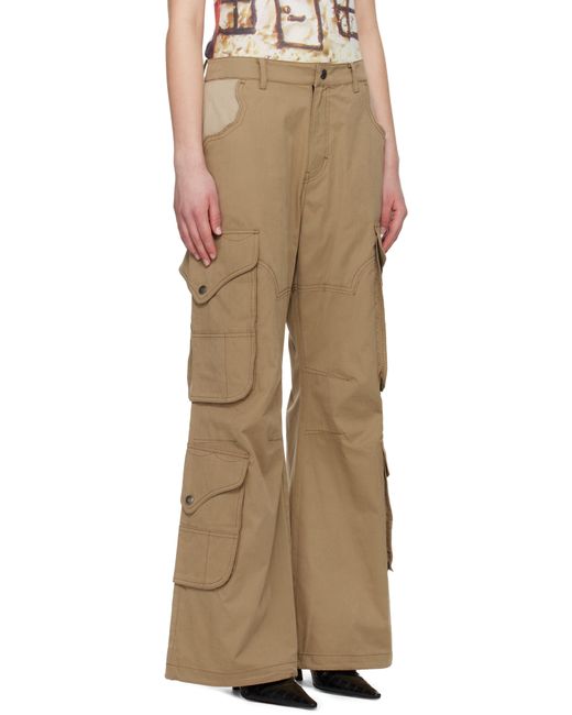 ANDERSSON BELL ベージュ ワックス ユーティリティポケット カーゴパンツ Natural