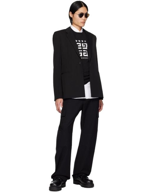 メンズ Givenchy 4g Stars Tシャツ Black