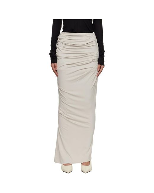 Entire studios Black Off- Drape Maxi Skirt
