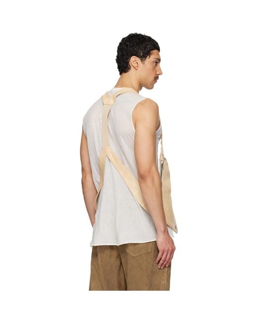 Rick Owens Multicolor Temple Bauhaus Leather Vest for men