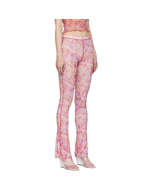 Priscavera Pink Nylon Lounge Pants