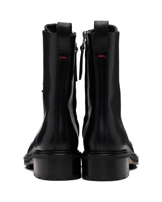 Aeyde Black Isa Lace-Up Ankle Boots